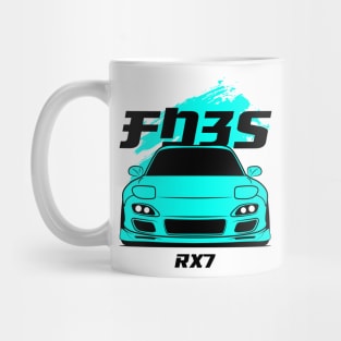 Front cyan rx7 fd3s Mug